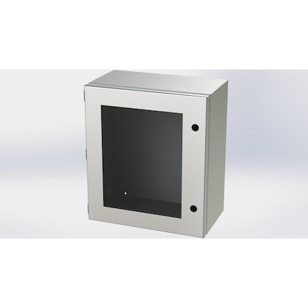 Saginaw Control & Engineering 1/4 Turn Latch Electrical Enclosures, 16 in H, 8 in D, 14 in W, NEMA 3R, 4, 4X, 12, 13 SCE-16148ELJWSS6